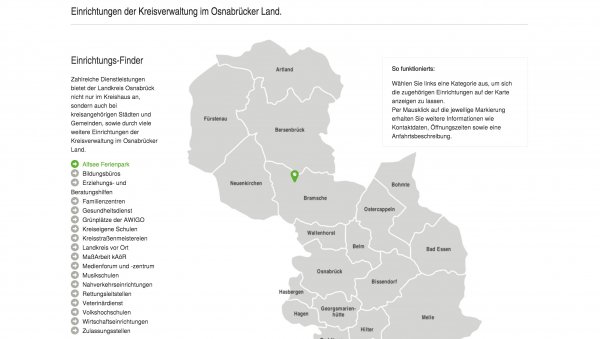 Wir vor Ort / Einrichtungen des Landkreises Osnabrück